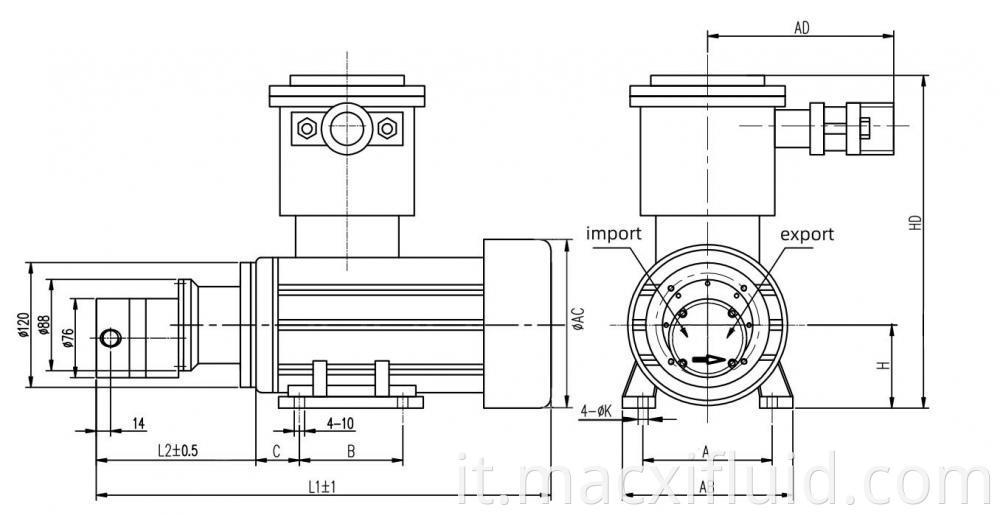 88 Explosion Proof Motor Micro Gear Pump